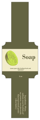 Calm Square Soap Band Labels